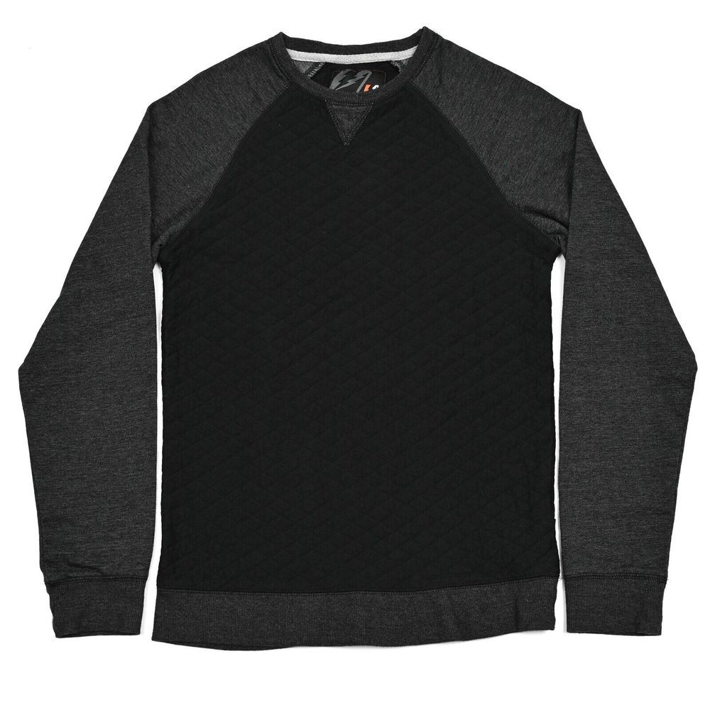 Amplify Sweatshirt Mens‎ Medium Black Quilted Crewneck Pullover